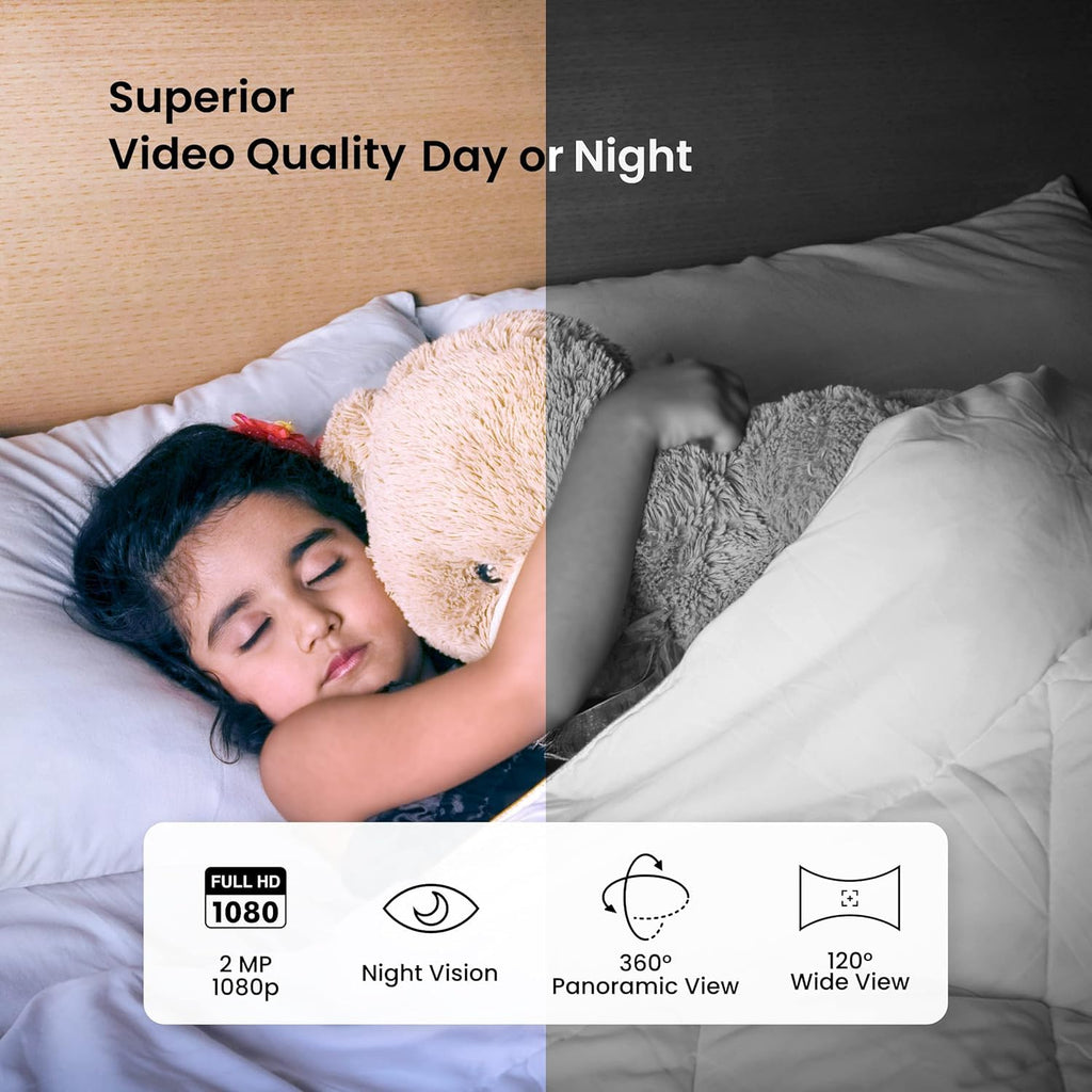 KENTCamEye HomeCam 360 Wi-Fi Security IP Camera, Full HD 1080P