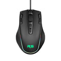 Riversong Click GT GM02C Wired Optical Mouse, 2500 DPI, RGB LED Gaming Mouse with 7 Buttons & Fire Button, Ergonomic Mouse for Laptop PC Computer